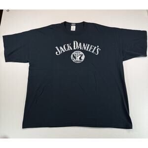 Jack Daniels Old No 7 Mens T Shirt XXL Black Distressed Logo Cotton